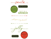 Load image into Gallery viewer, Sizzix Clear Stamps 10PK w/4PK Framelits Die - Jolly Sentiments by 49 and Market (666707)