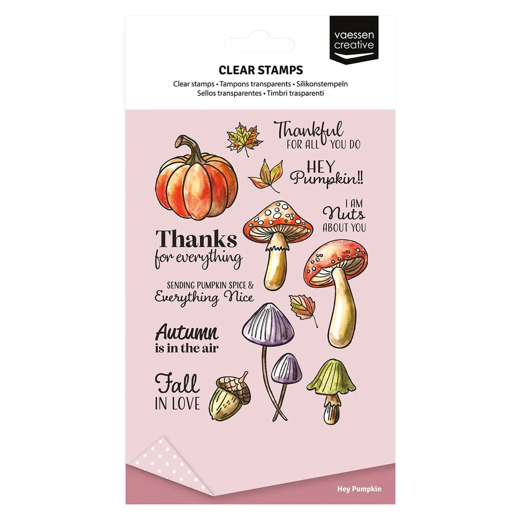 Vaessen Creative • Clear Stamps Hey Pumpkin 16pcs (3625-0012 )