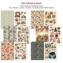 Load image into Gallery viewer, Ciao Bella Hot Cocoa and Holly Junk Journal & Ephemera Book A4 32/Pkg (CBB015)