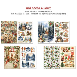 Ciao Bella Hot Cocoa and Holly Junk Journal & Ephemera Book A4 32/Pkg (CBB015)
