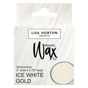 Lisa Horton Crafts Water Based Wax Tin - Iced White Gold  #2 (LHCIP187)