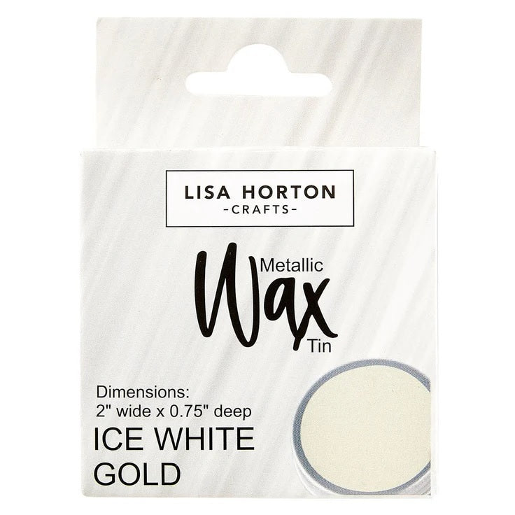 Lisa Horton Crafts Water Based Wax Tin - Iced White Gold  #2 (LHCIP187)