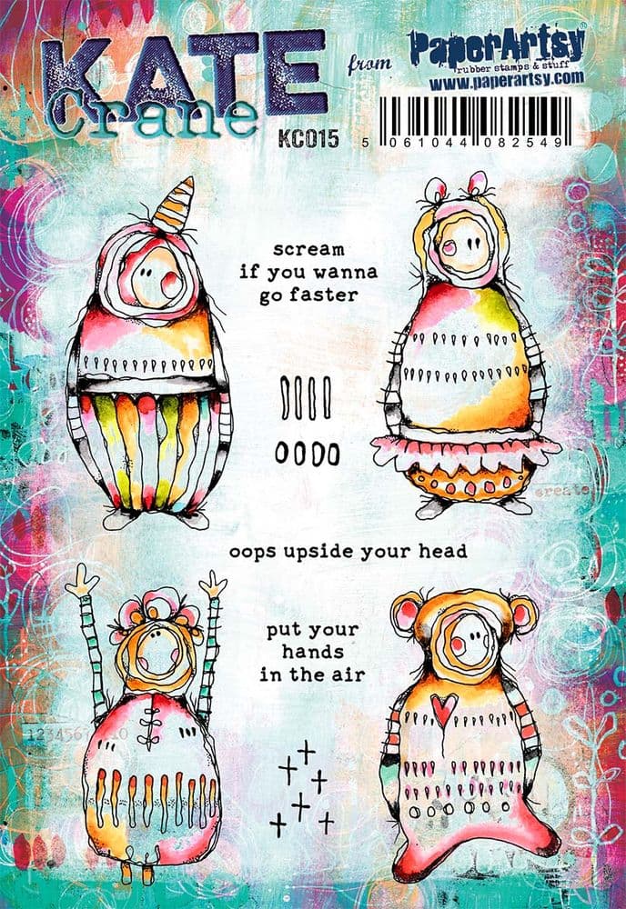 PaperArtsy Rubber Stamp Set by Kate Crane (KC015)