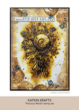 Load image into Gallery viewer, Katkin Krafts Precious World 6 in x 8 in Clear Stamp Set