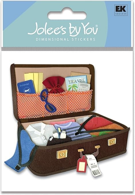 Jolee's Boutique Dimensional Stickers Luggage (JJJA112c)