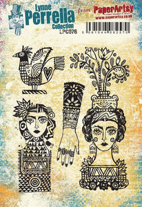 PaperArtsy Electica3 Rubber Stamp   Lynne Perrella (LPC076)