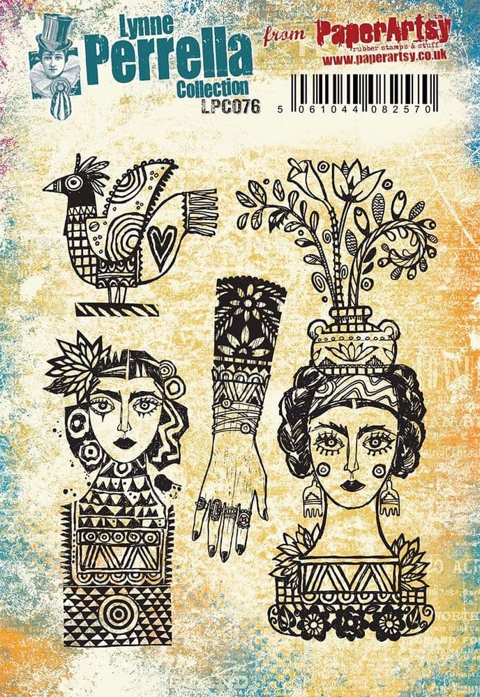 PaperArtsy Electica3 Rubber Stamp   Lynne Perrella (LPC076)