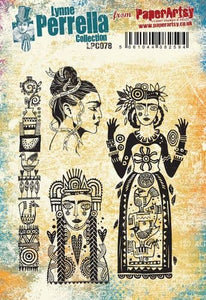 PaperArtsy Electica3 Rubber Stamp   Lynne Perrella (LPC078)