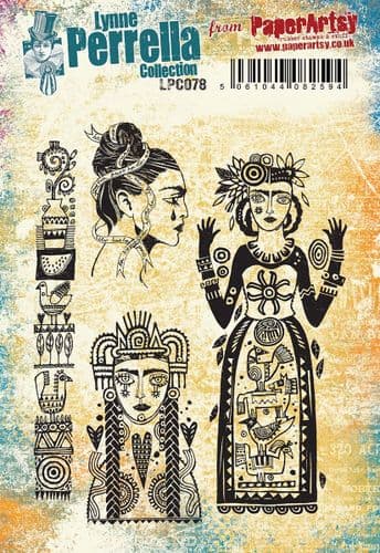 PaperArtsy Electica3 Rubber Stamp   Lynne Perrella (LPC078)