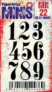 PaperArtsy Minis Red Rubber Stamp on EZ Mount (MN22)
