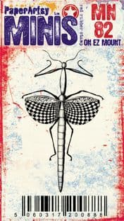 PaperArtsy Minis Red Rubber Stamp on EZ Mount (MN82)