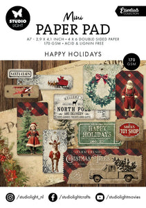 Studio Light Mini Paper Pad Happy Holidays Essentials 24 Sheets (SL-ES-DPP323)