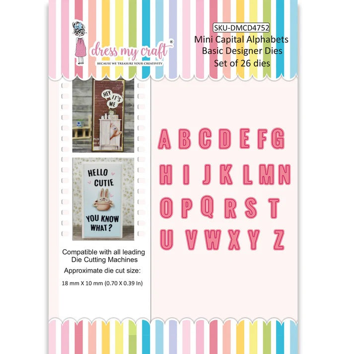 Dress my Craft Basic Mini Capital Alphabet Dies