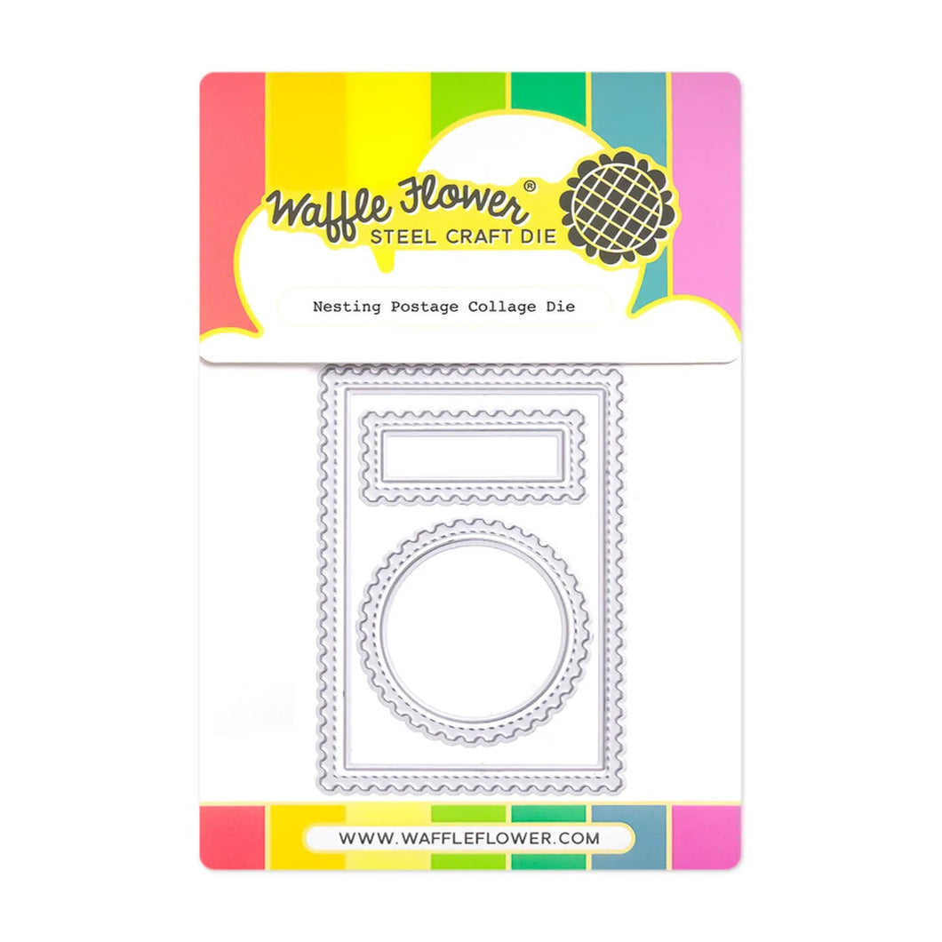 Waffle Flower Nesting Postage Collage Die