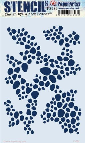 PaperArtsy Electica3 Stencil by Alison Bomber PS486