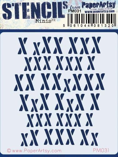 PaperArtsy Mini Stencil X's by Sara Naumann (PM031)