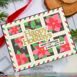 Waffle Flower Postage Poinsettia Stencil (421768)