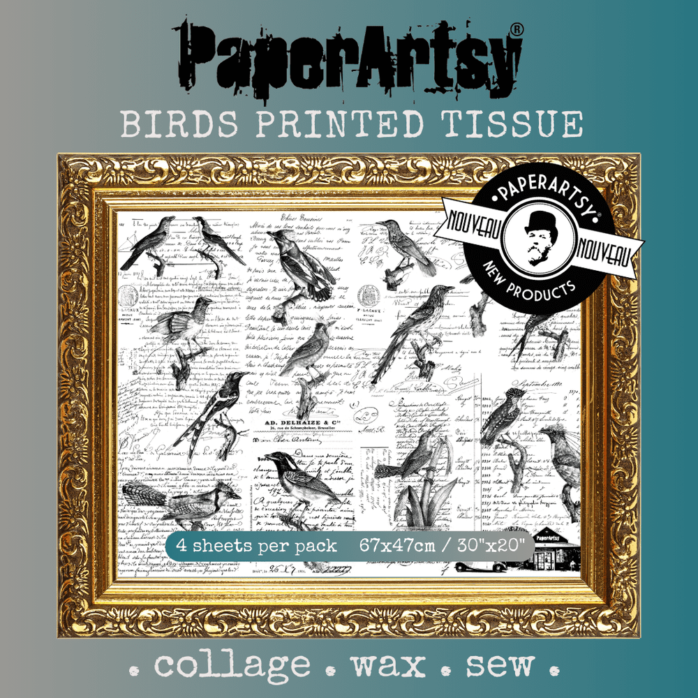 PaperArtsy Birds Printed Tissue Collage Paper (PT11)