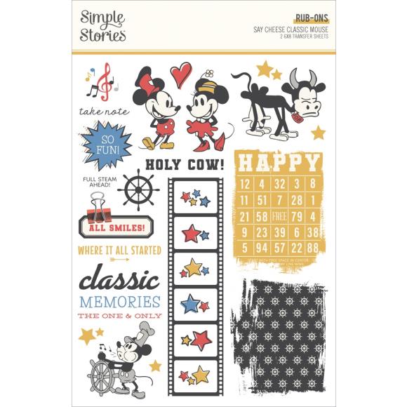 Simple Stories  Say Cheese Classic Mouse Rub Ons (23424)