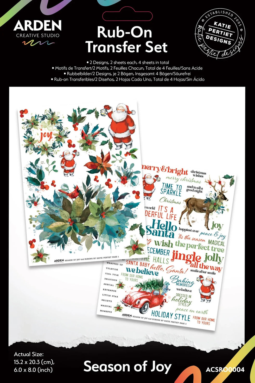 Arden Creative Studio Season of Joy Rub Ons