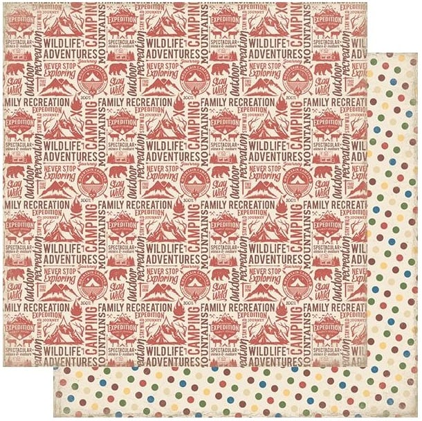 Authentique Paper Rustic Collection 12x12 Scrapbook Paper Rustic Three (RUS003)