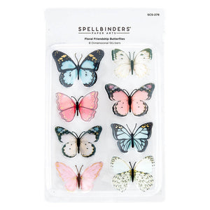 Spellbinders Paper Arts Floral Friendship Butterfly Dimensional Stickers (SCS-278)