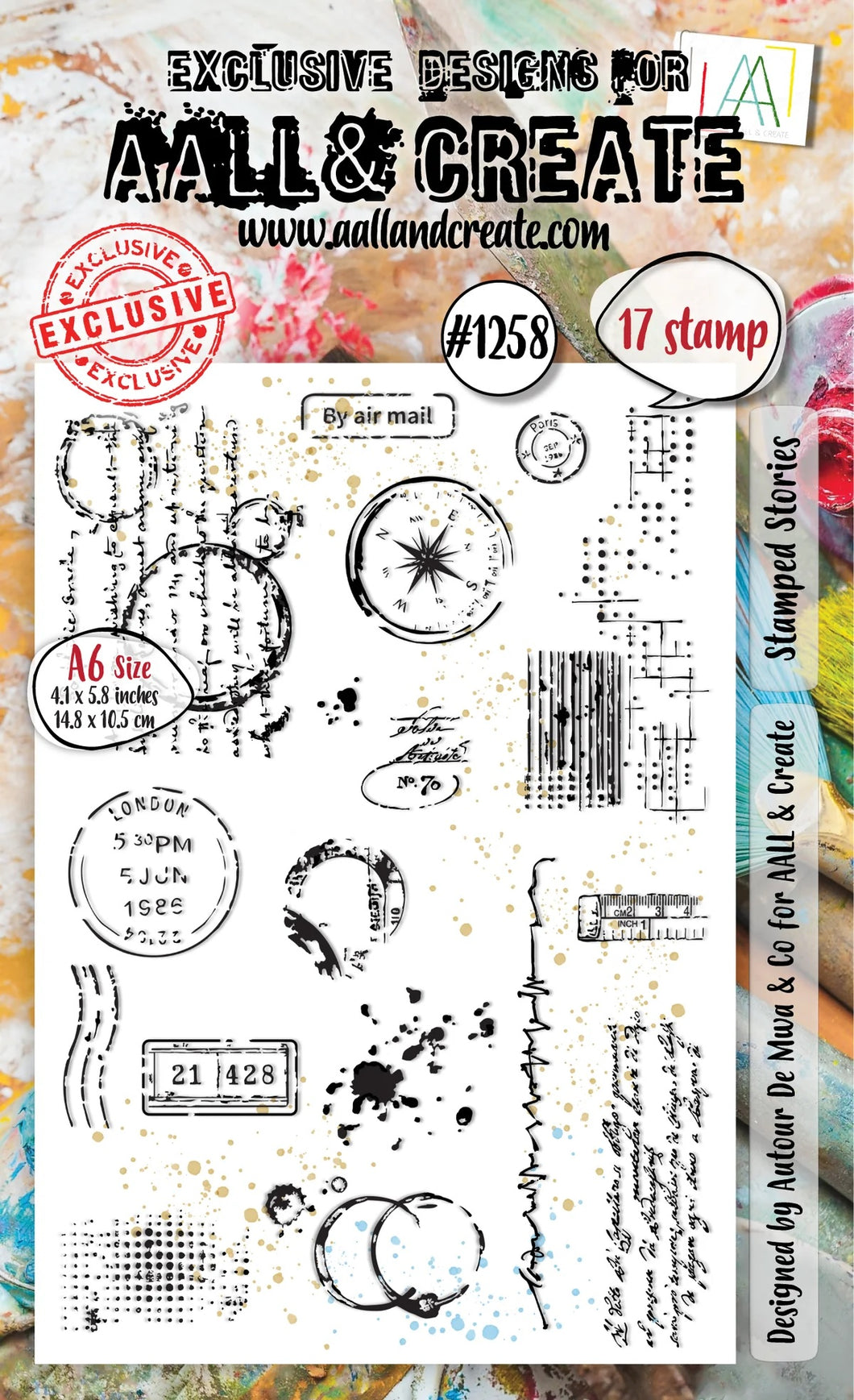 AALL & CREATE A6 Stamp Set Stamped Stories #1258