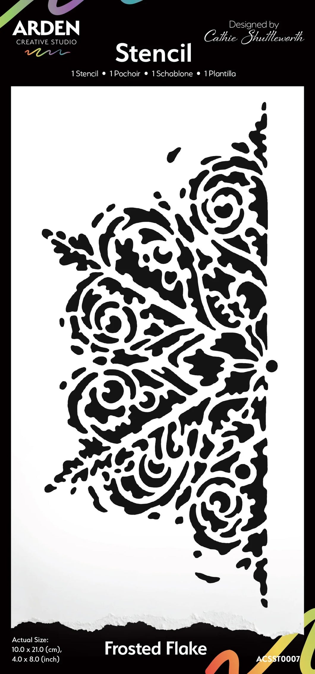Arden Creative Studio Frosted Flake Stencil (ACSST0007)