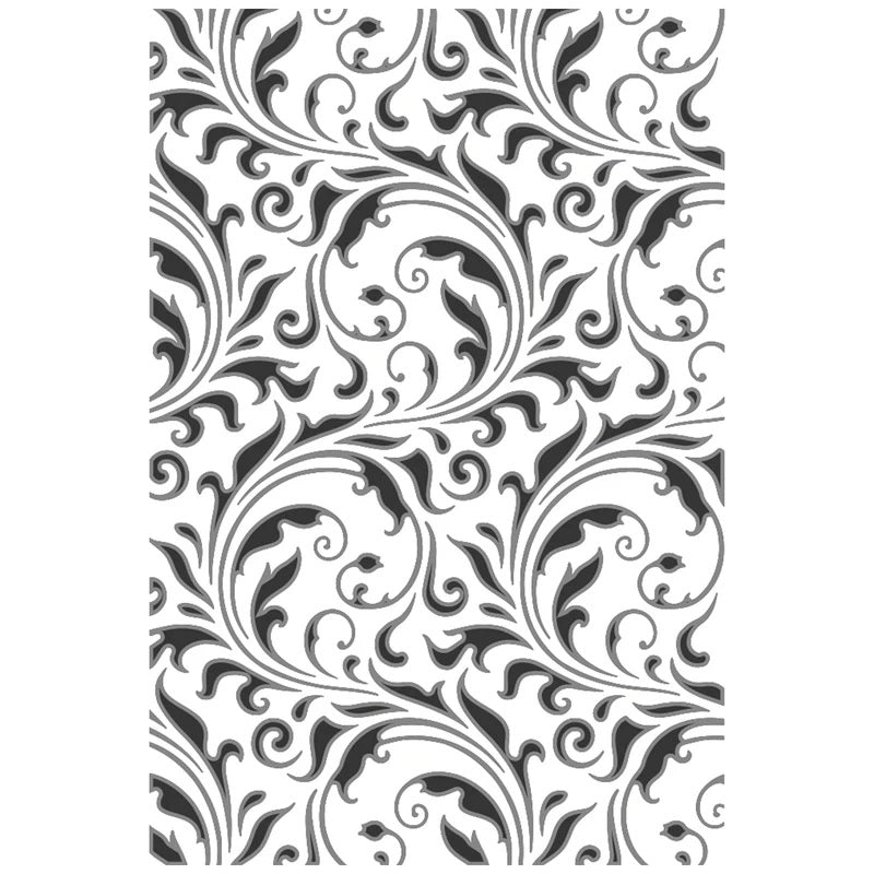Sizzix Multi Level Textured Impressions Embossing Folder - Vault Flourish by Tim Holtz (666868)