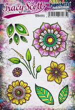 Load image into Gallery viewer, PaperArtsy Stamp Set Blooms & Leaves by Tracy Scott (TS091)