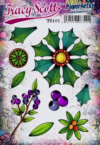 PaperArtsy Rubber Stamp Set  designed by Tracy Scott (TS102)