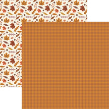Load image into Gallery viewer, Reminisce Autumn Vibes Collection 12x12 Scrapbook Paper Hello Autumn (VIB-002)