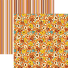 Load image into Gallery viewer, Reminisce Autumn Vibes Collection 12x12 Scrapbook Paper Autumn Flowers (VIB-003)