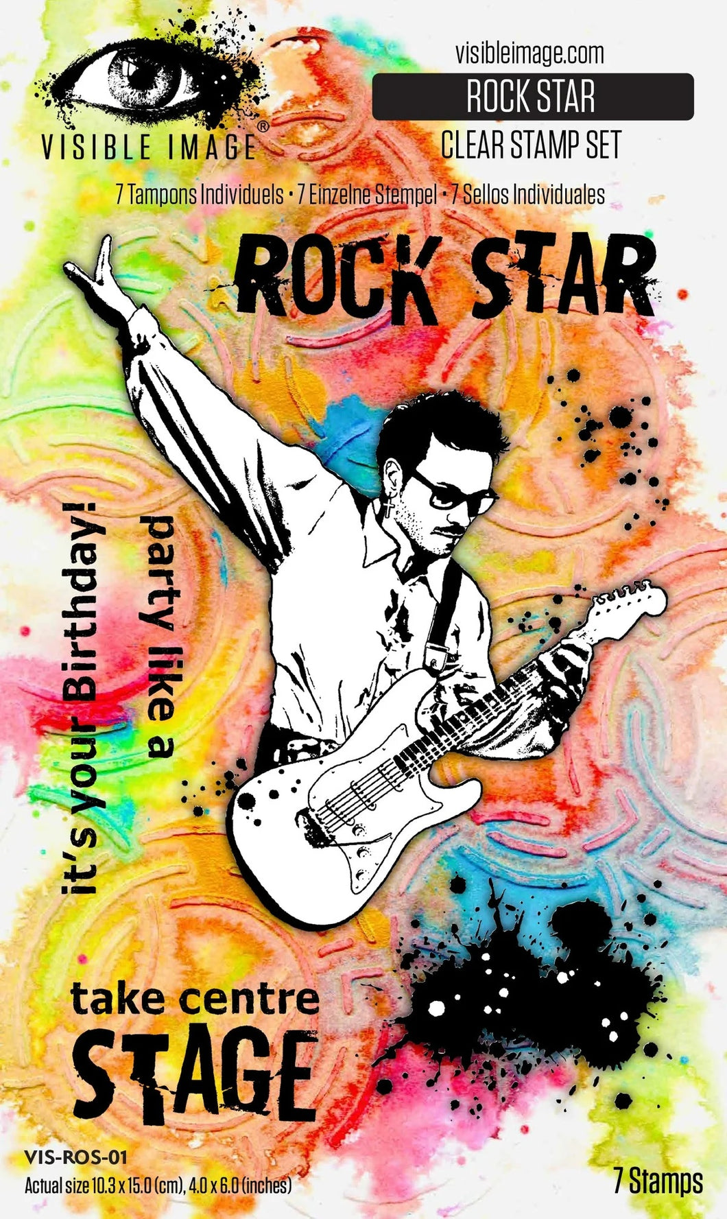 Visible Image Rock Star 4 in x 6 in Stamp Set (VIS-ROS-01)