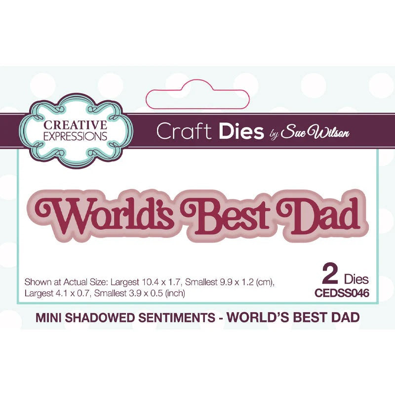 Creative Expressions Craft Dies  World's Best Dad (CEDSS046)
