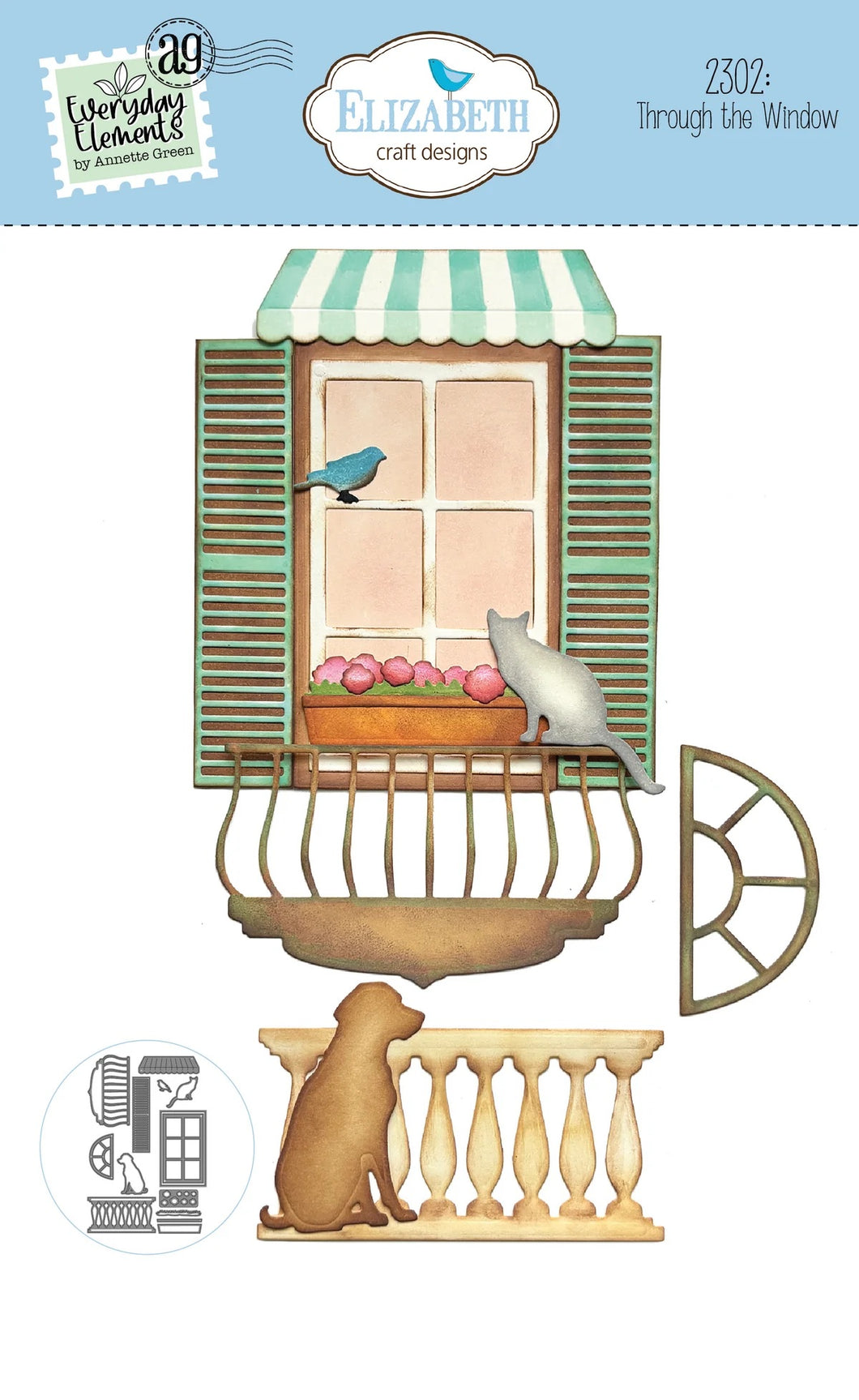 Elizabeth Craft Designs Romance Revival Collection Through the Window Die set  by Annette Green (2302)