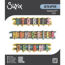 Load image into Gallery viewer, Sizzix Thinlits Die Set Word Wafers 2 by Seth Apter (667021)
