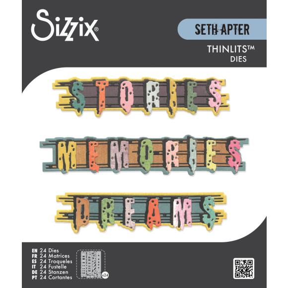 Sizzix Thinlits Die Set Word Wafers 2 by Seth Apter (667021)