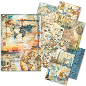 Ciao Bella Rice Paper Wanderlust A5 Mixed 8 pieces (CBRS009)