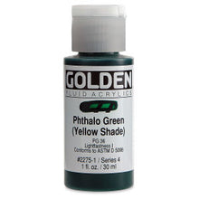 Load image into Gallery viewer, GOLDEN Fluid Acrylics Phthalo Green (Yellow Shade) (2275-1)