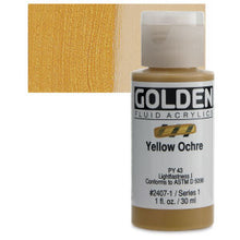 Load image into Gallery viewer, GOLDEN Fluid Acrylics Yellow Ochre (2407-1)
