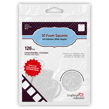 Load image into Gallery viewer, Scrapbook Adhesives 3D Foam Squares - Self-Adhesive, White, Regular (01610)