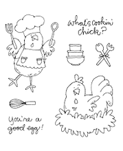 Load image into Gallery viewer, Inky Antics Clear Stamp Set -Cooking Chicks (11289SC)