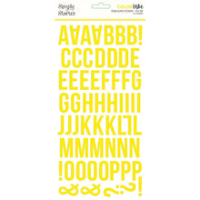 Load image into Gallery viewer, Simple Stories Color Vibe Foam Alpha Stickers Yellow (13437)

