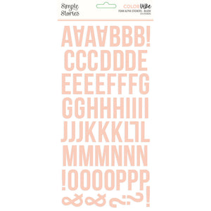Simple Stories Color Vibe Foam Alpha Stickers Blush (13441)