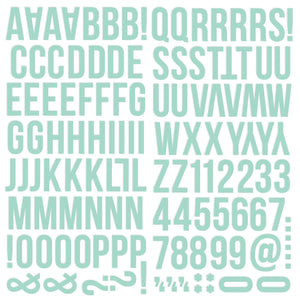 Simple Stories Color Vibe Foam Alpha Stickers Robin's Egg Blue (13442)