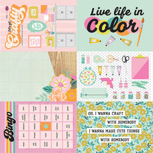 Load image into Gallery viewer, Simple Stories Let's Get Crafty Collection 12x12 Scrapbook Paper 4x6 Elements (17213)