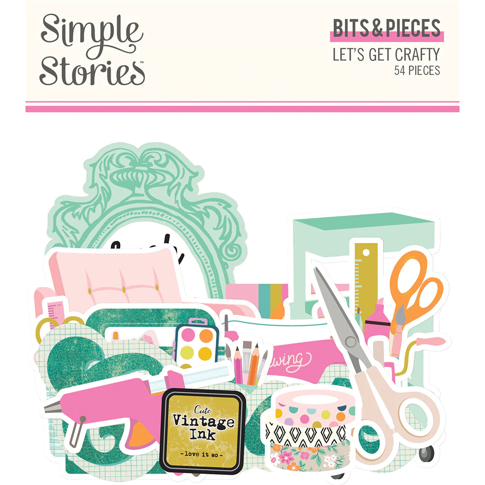 Simple Stories Let's Get Crafty Collection Bits & Pieces (17217)
