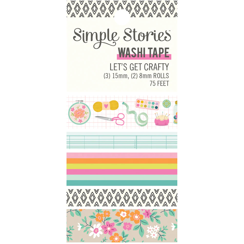 Simple Stories Let's Get Crafty Collection Washi Tape (17225)
