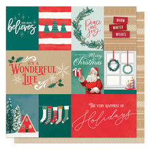 Load image into Gallery viewer, Photoplay Paper It's a Wonderful Christmas Collection 12x12 Scrapbook Paper This Home Believes (WON3501)